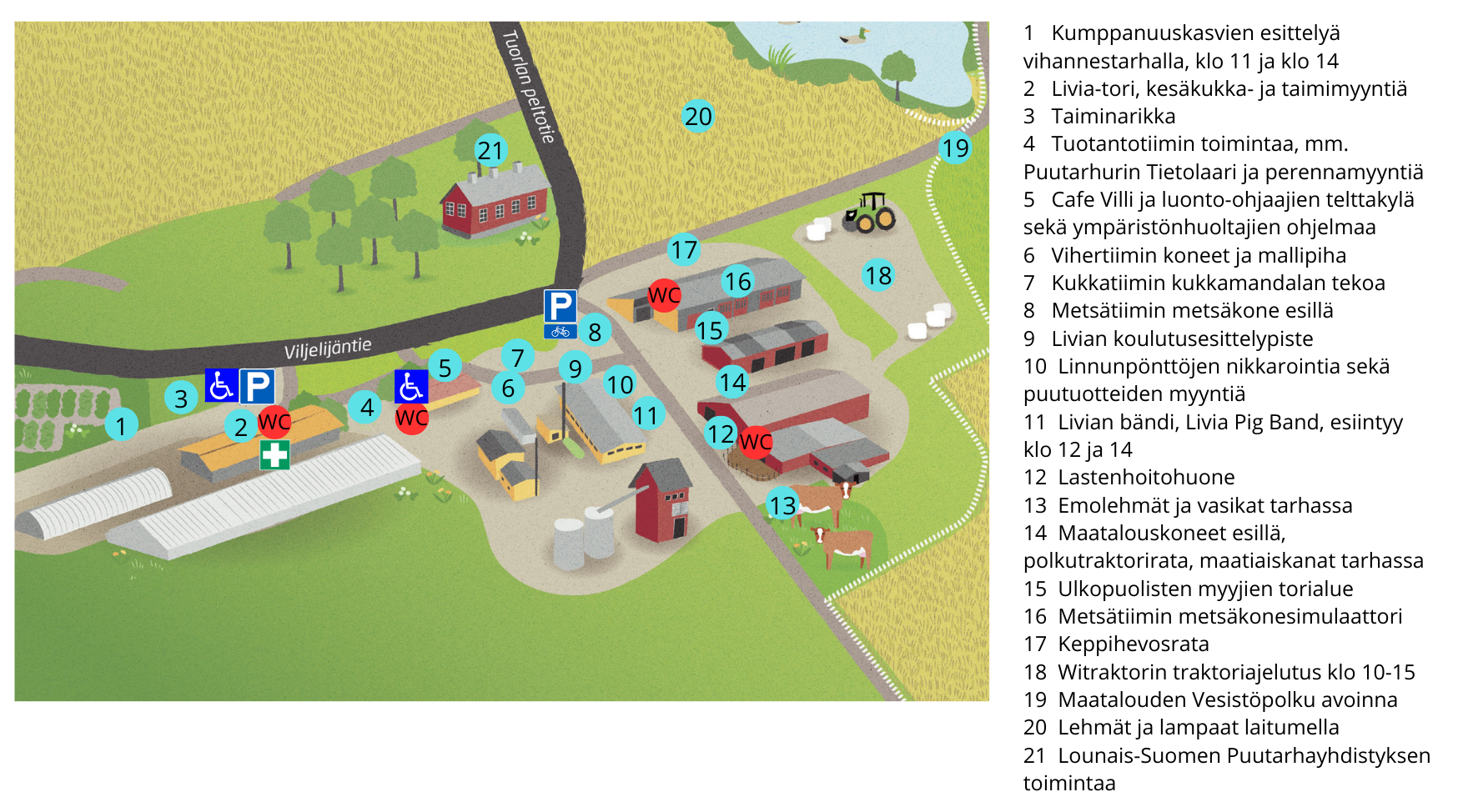Tuorlan maatilan alueen karttapohja.