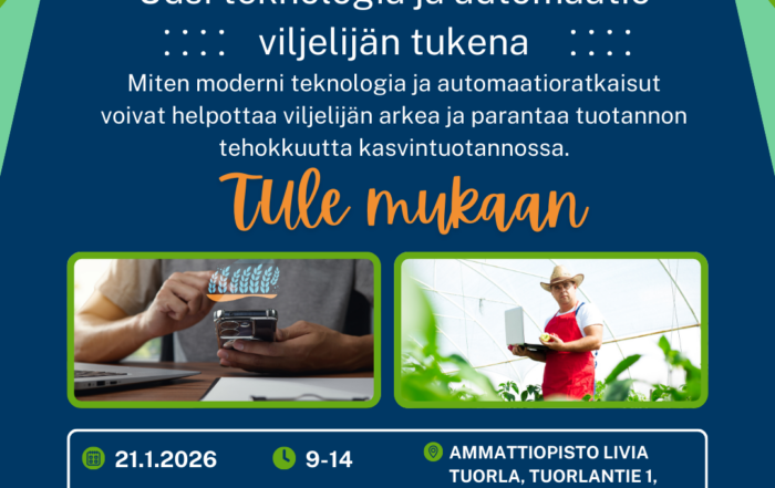 Peltomappi -hankkeen teknologiaseminaarin infograafi.