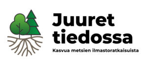 Juuret tiedossa -hankekokonaisuuden logo.